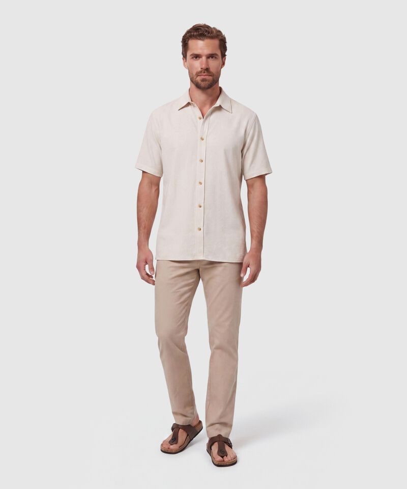 Camisa Manga Corta Texturizada Hombre