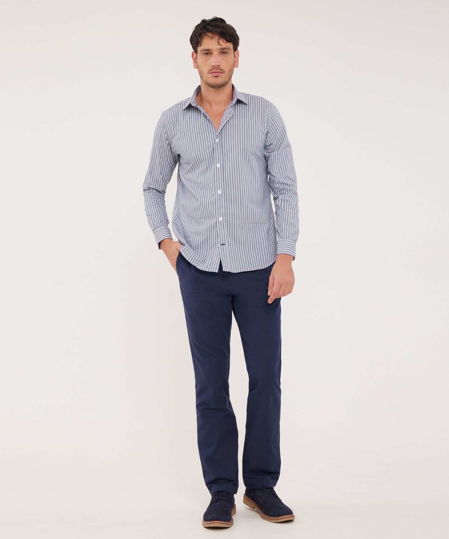 Camisa Manga Larga Cuello Formal Italiano