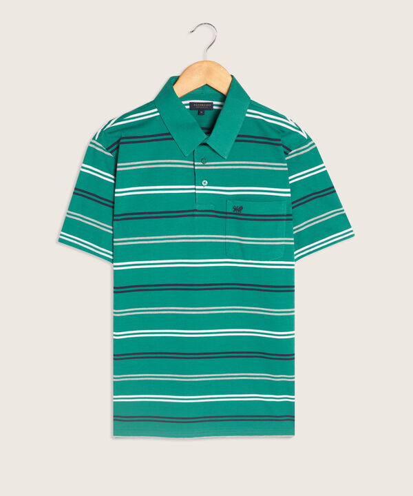 Polo Listadora, Cuello Maquina Y Con Bolsillos