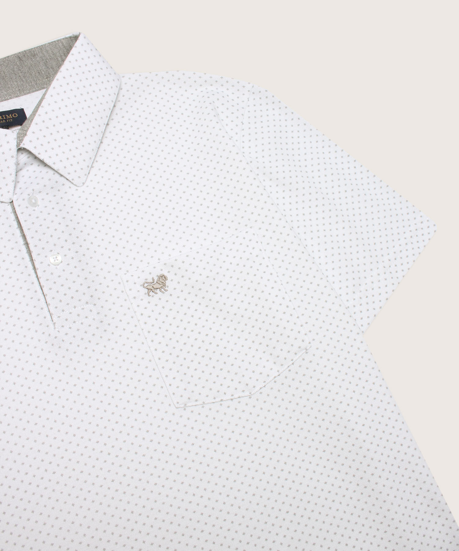 Polo Estampada Cuello Duro