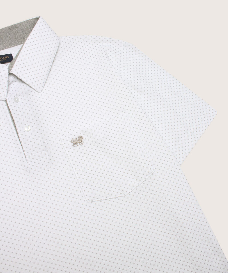 Polo Estampada Cuello Duro