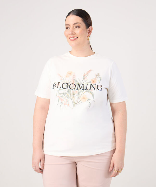 Camiseta Estampada Cuello Redondo Para Mujer Curvy image number null