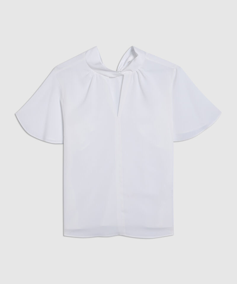 Blusa Unicolor, Manga Corta Tipo Campana