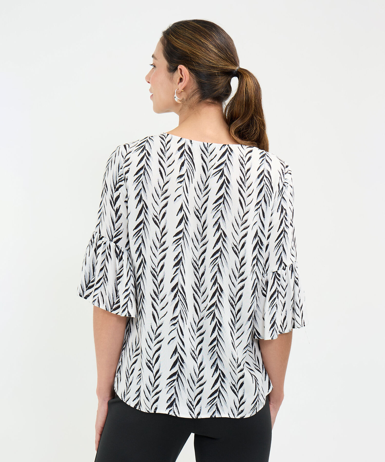Blusa Estampado de Hojas