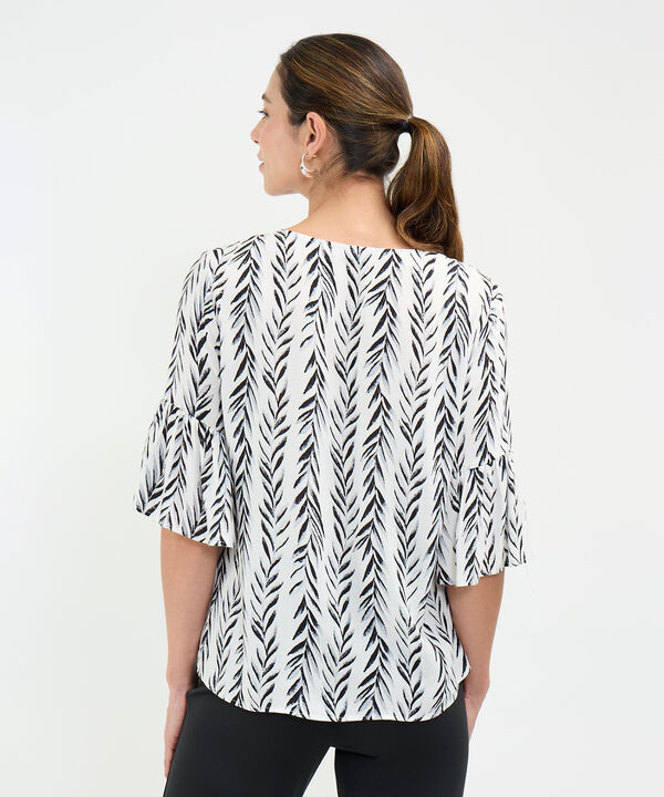 Blusa Estampado de Hojas