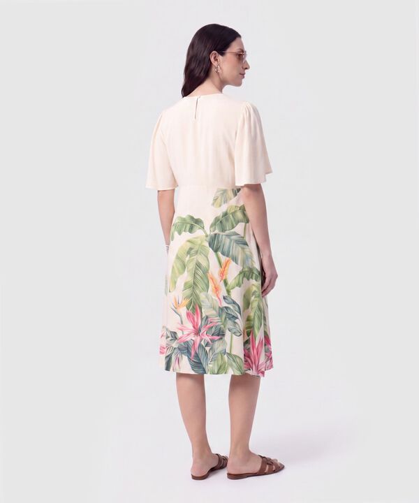 Vestido Escote en V con Prenses para Mujer