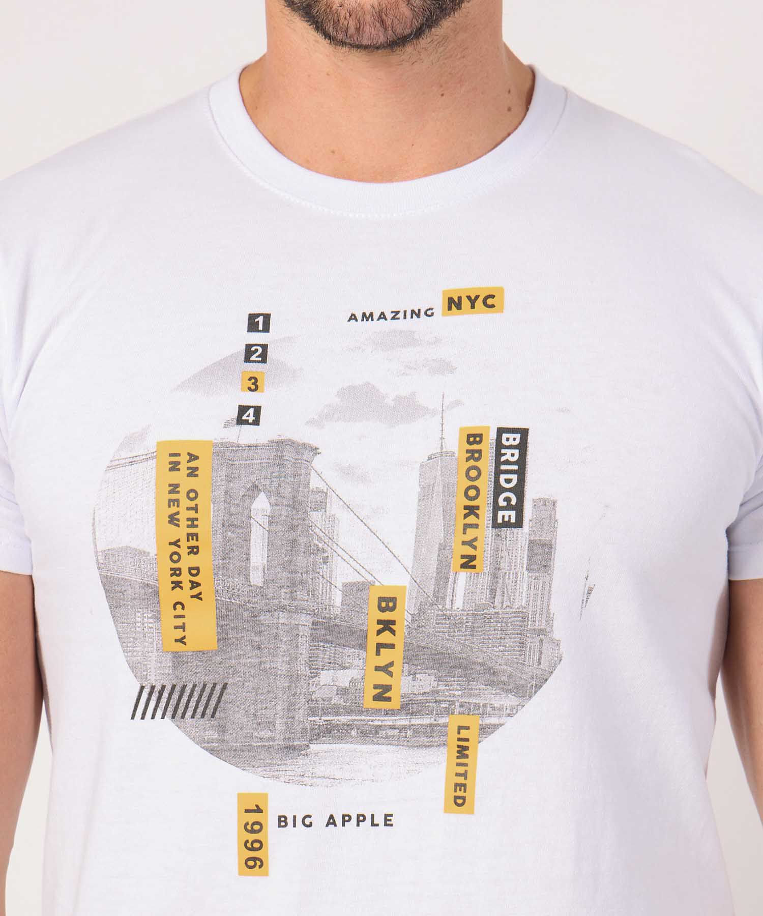 Camiseta Estampada Manga Corta 