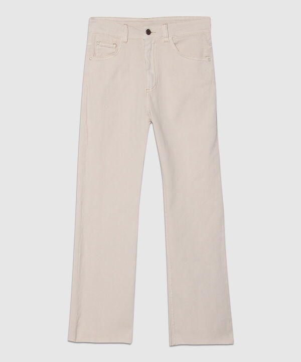 Jean Cropped Flare Tono Crudo