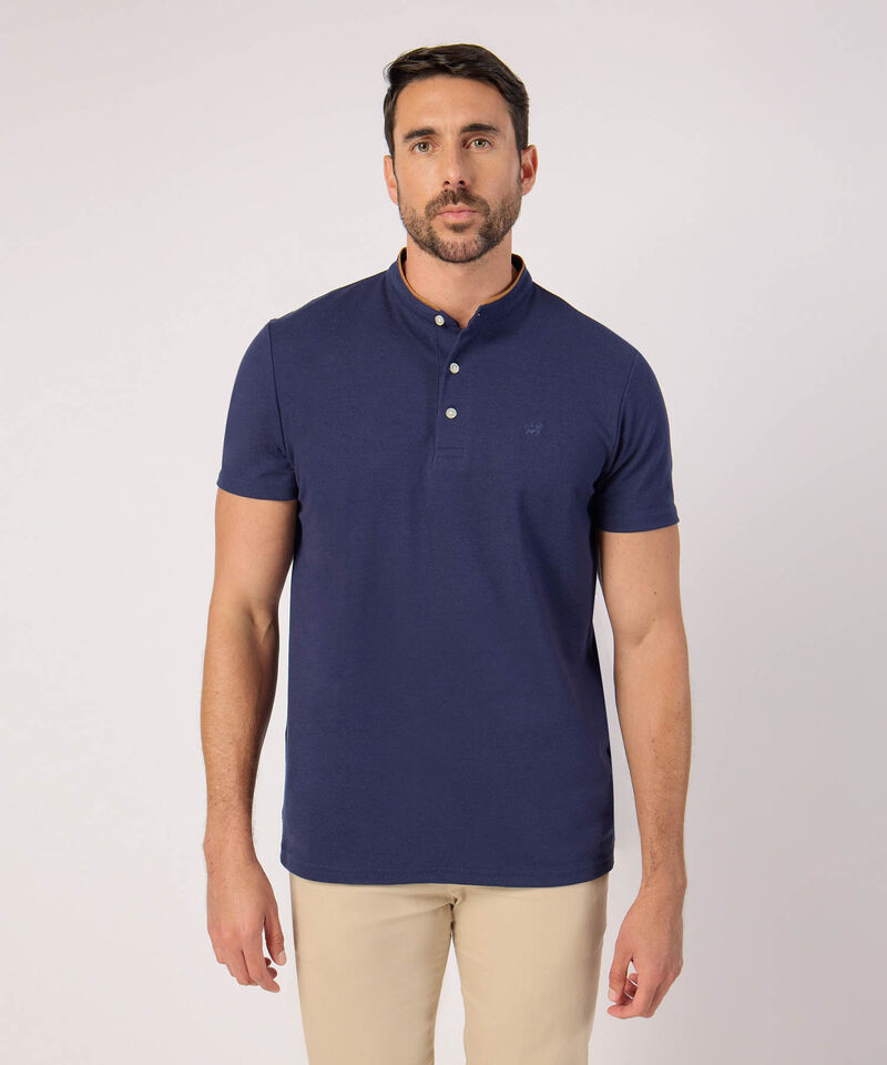 Polo Unicolor Cuello Mao 
