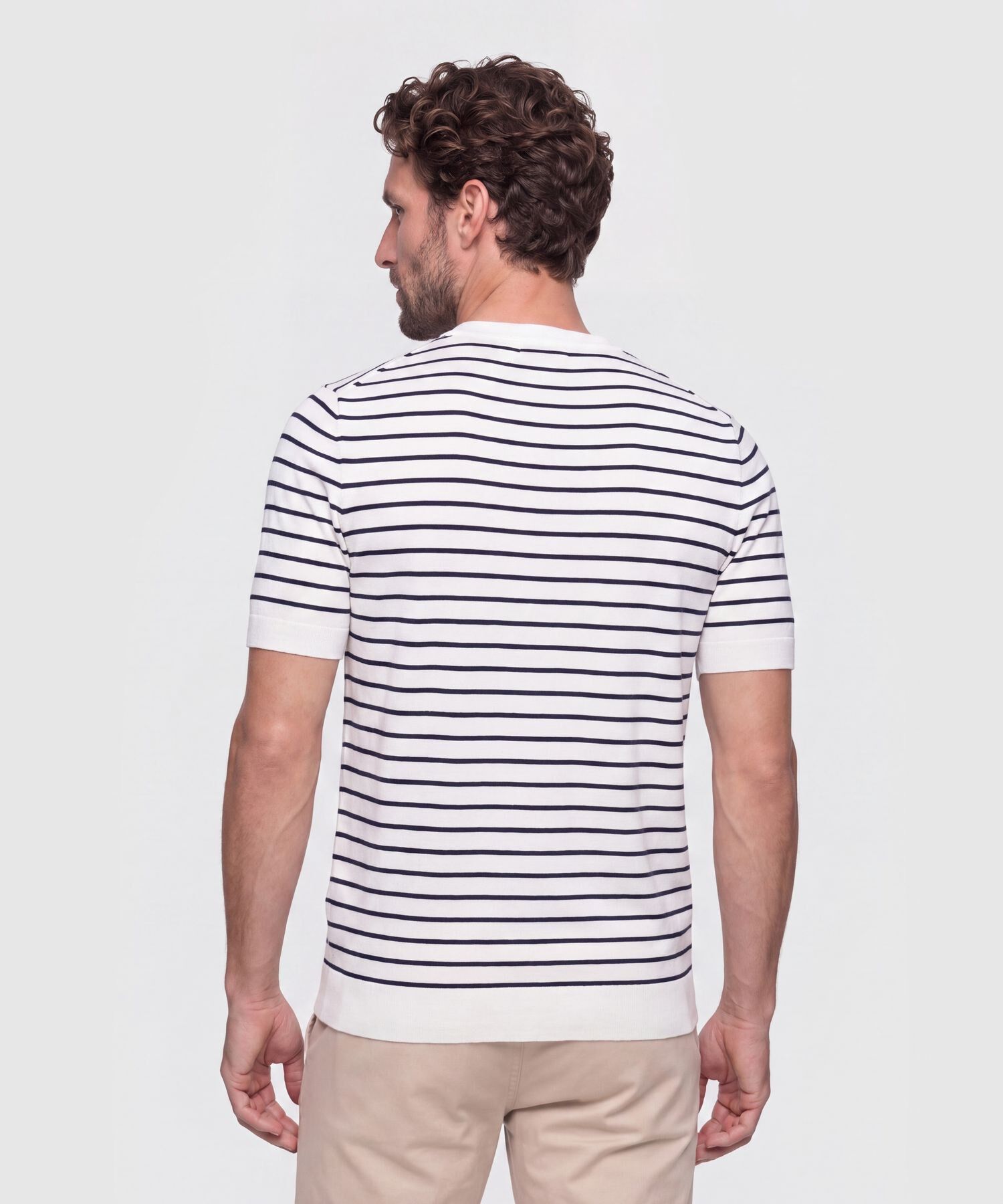 Camiseta Tejida Cuello Redondo Hombre