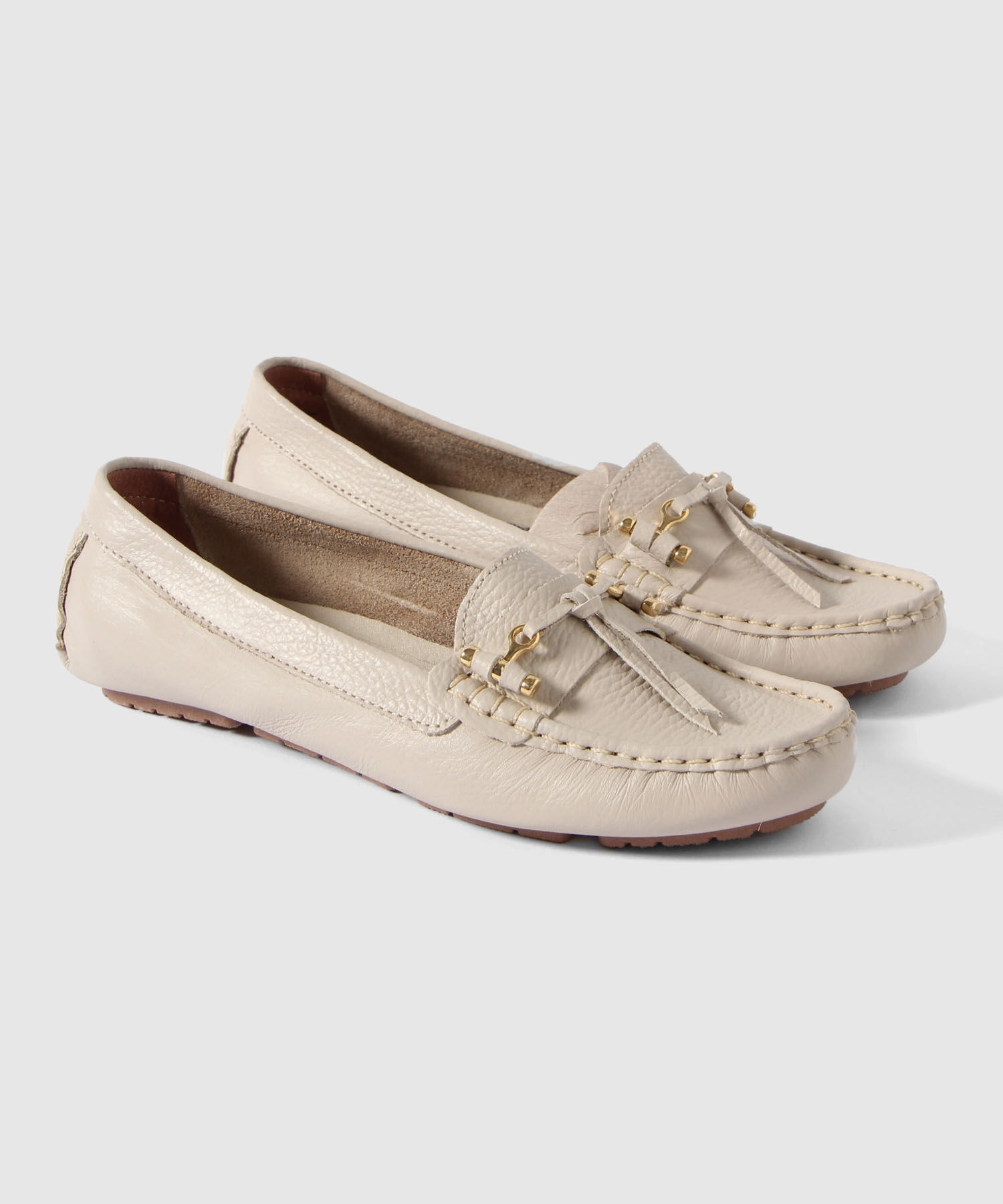 Mocasines con Detalles en Dorado