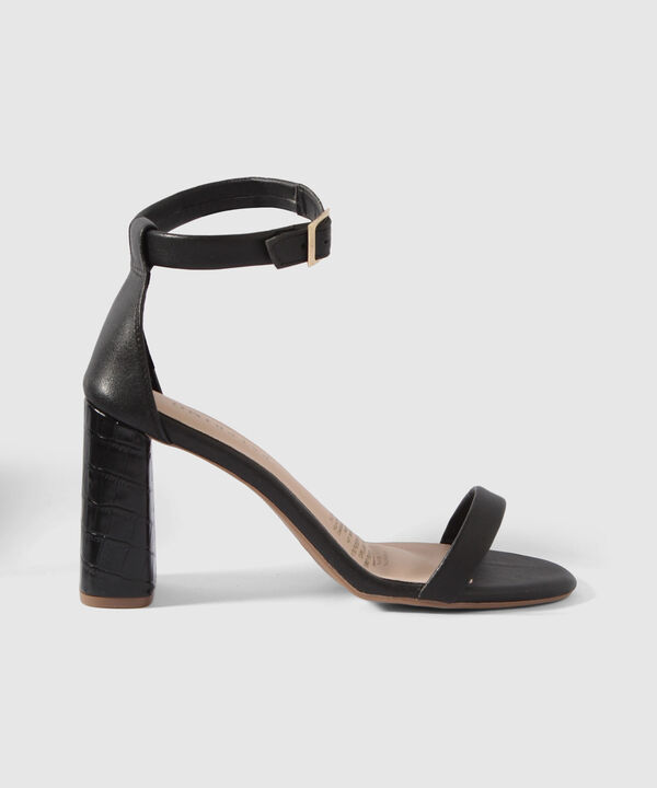 Sandalias Elegantes De Tacón Alto Con Correa Ajustable