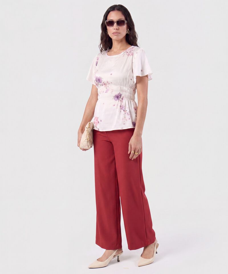 Blusa Con Cintura El&aacute;stica Para Mujer