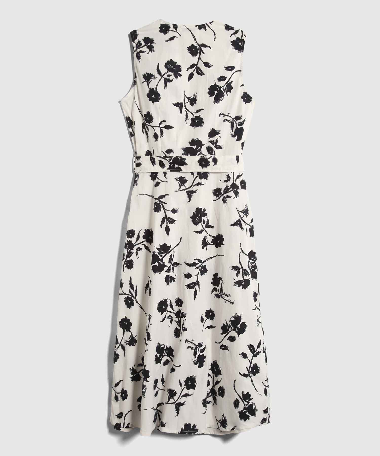 Vestido Estampado Con Cinturon