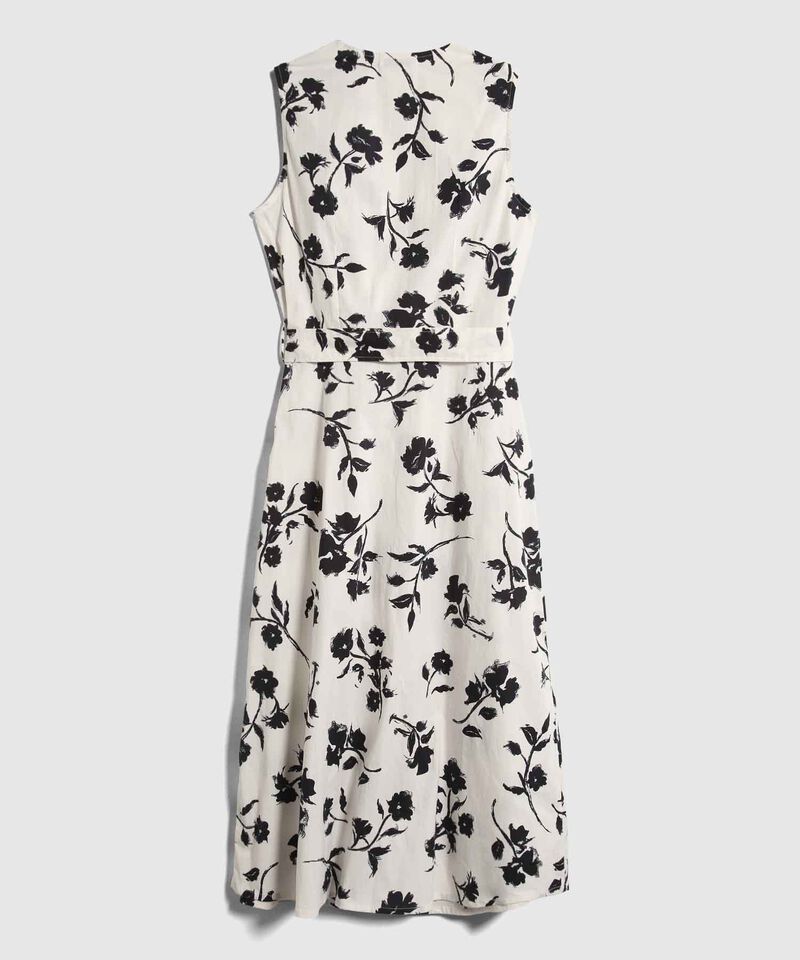 Vestido Estampado Con Cinturon