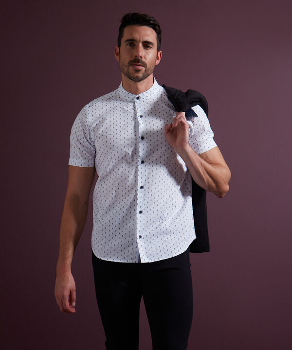 Camisa Manga Corta Estampado Cuello Neru
