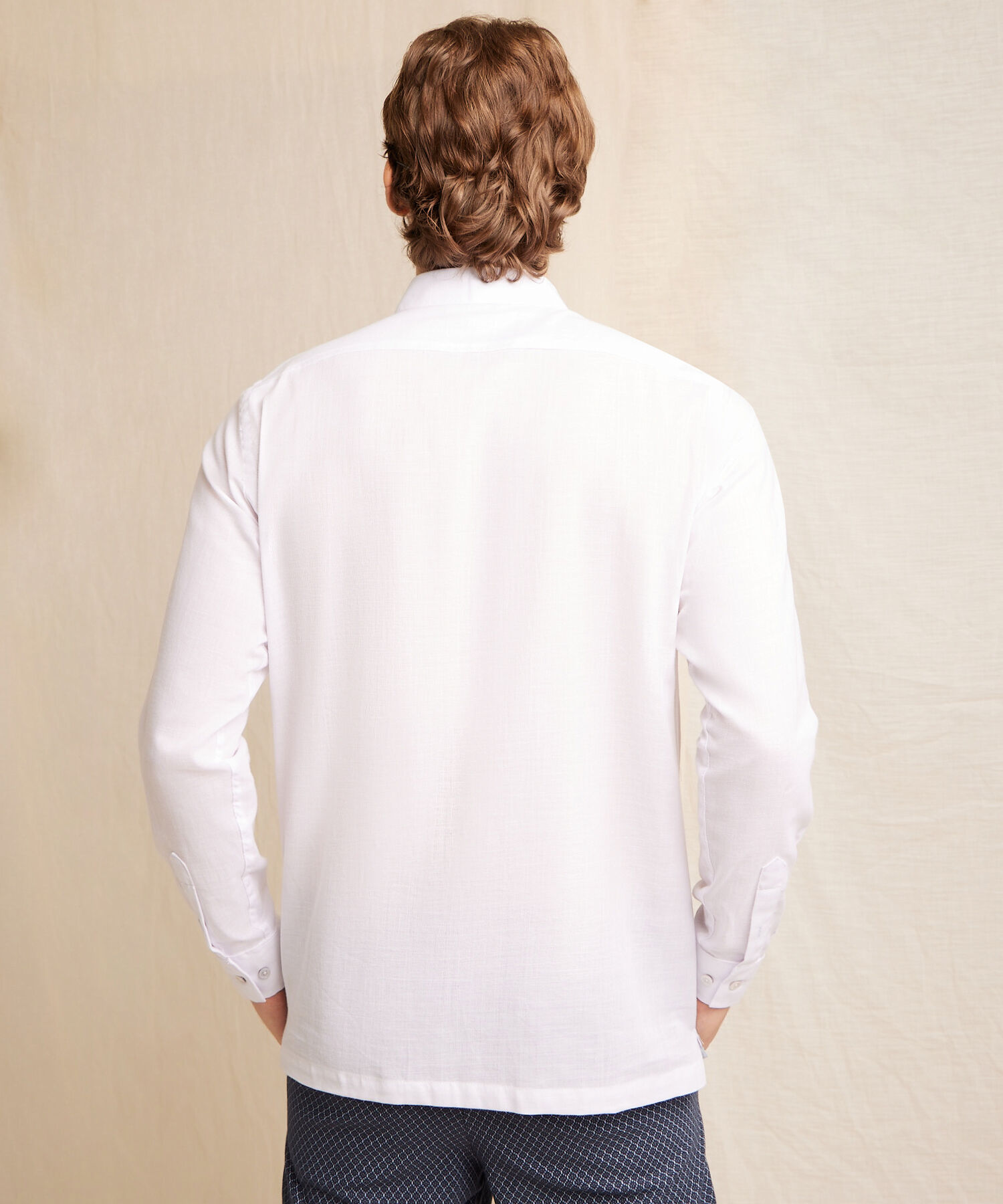 Camisa Guayabera Manga Larga Cuello Camisero