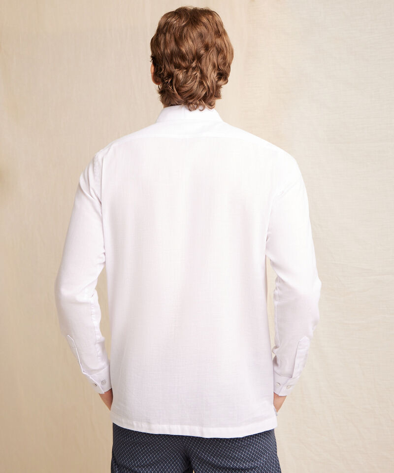 Camisa Guayabera Manga Larga Cuello Camisero