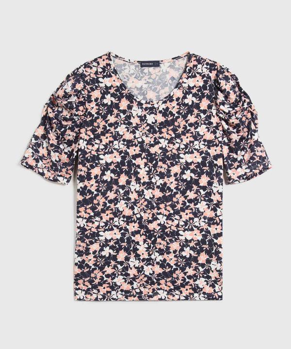 Camiseta Con Ruche Estampado Floral image number null