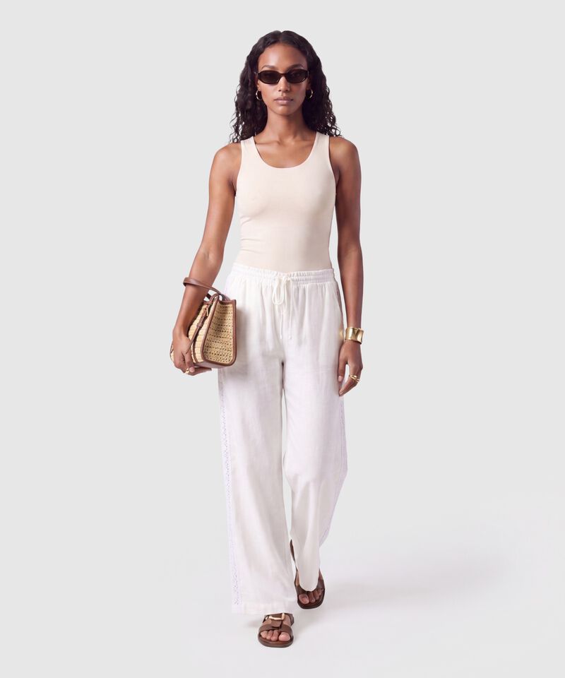 Pantal&oacute;n Fluido Con Cord&oacute;n Para Mujer