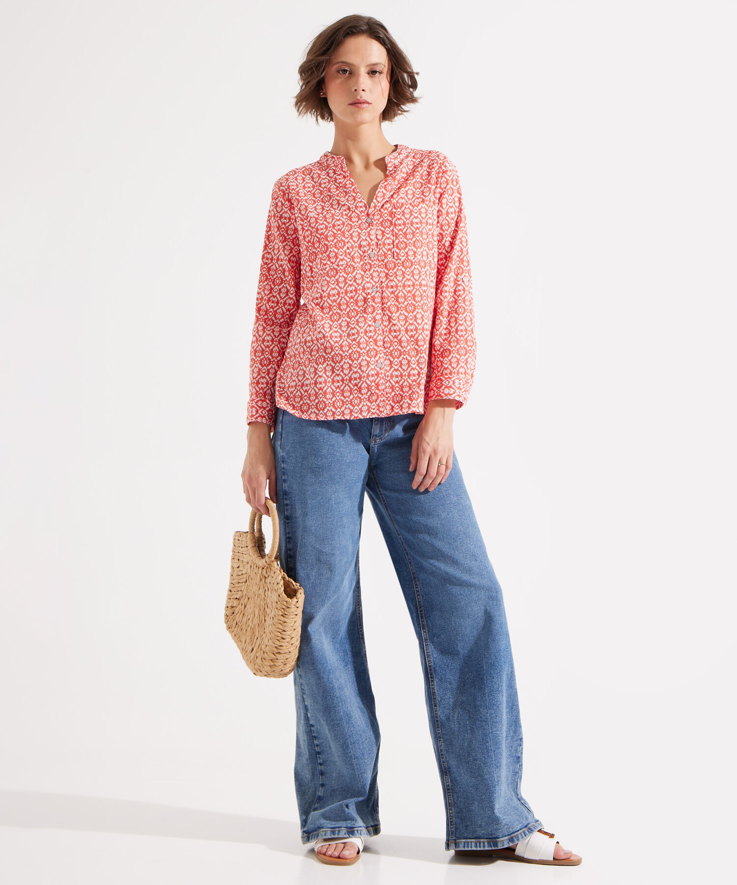 Blusa Manga Larga en Lino