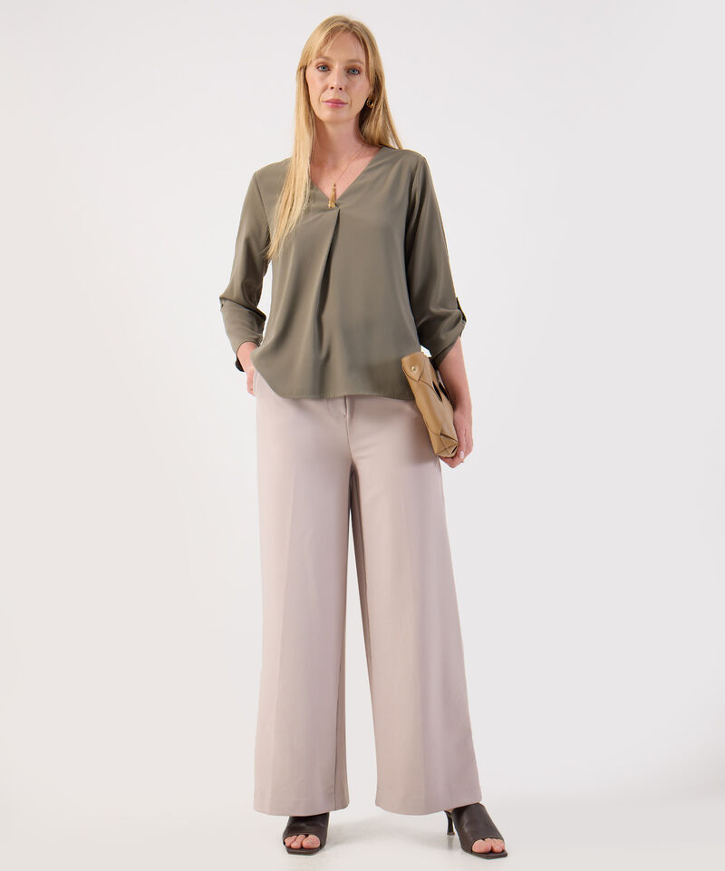 Blusa Para Mujer Manga 3/4 Ajustable