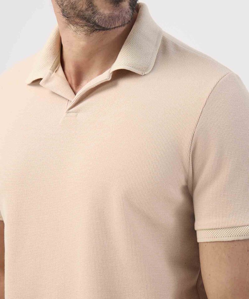 Polo Texturizado unicolor Para Hombre