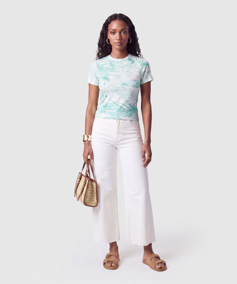 Jeans Culotte De Tiro Alto Mujer