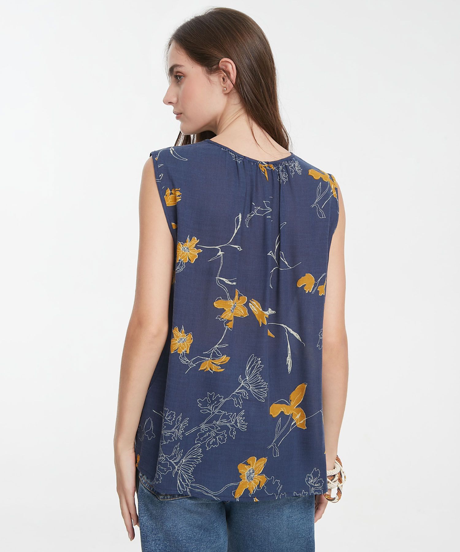 Blusa Estampada Manga Sisa