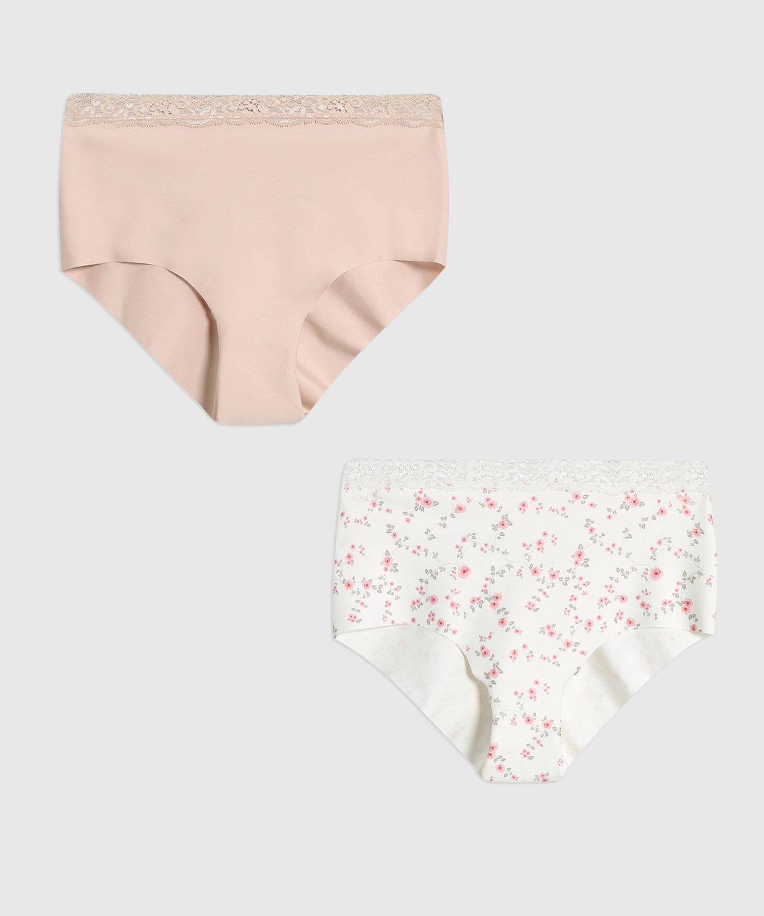Set X2 Pantis Con Encaje Mujer