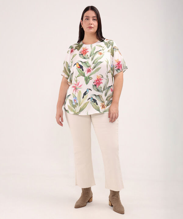 Blusa Estampada Fluida image number null