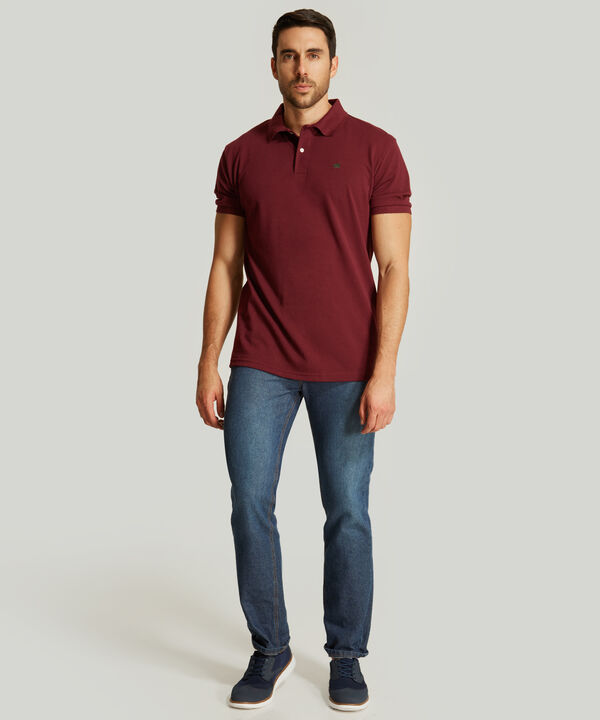 Polo Tejido Unicolor Cuello Y Puños Tejidos, Con Bolsillo Y Con Hiladillo