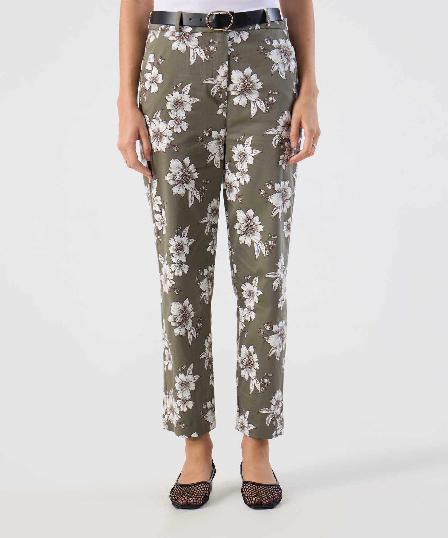 Pantal&oacute;n Ajuste Tobillero Estampado Para Mujer