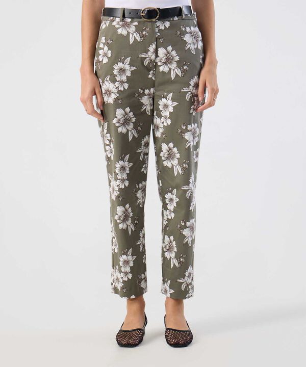 Pantal&oacute;n Ajuste Tobillero Estampado Para Mujer image number null