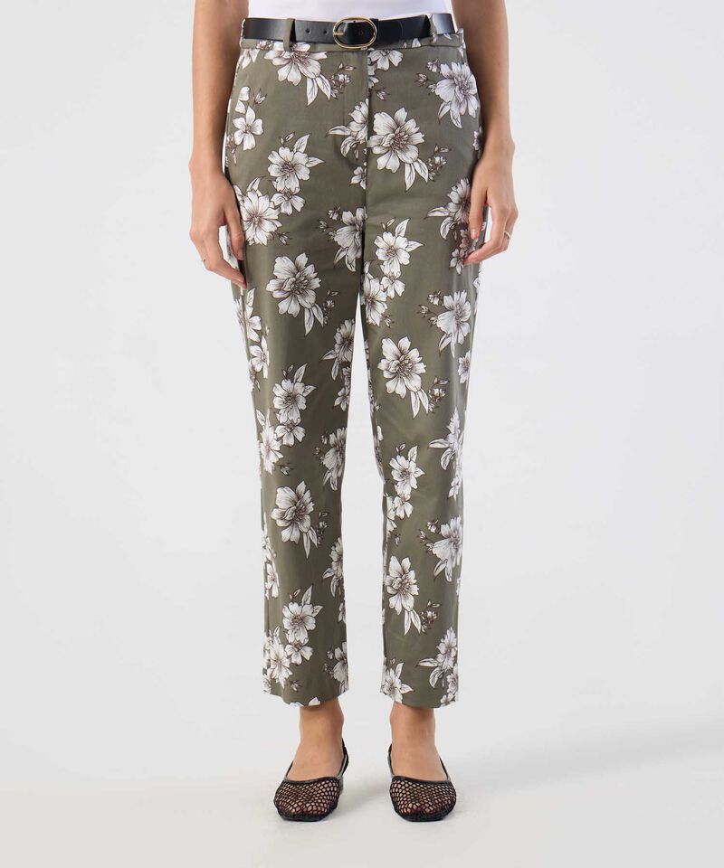 Pantal&oacute;n Ajuste Tobillero Estampado Para Mujer