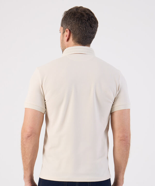 Polo De Botones Contraste Para Hombre