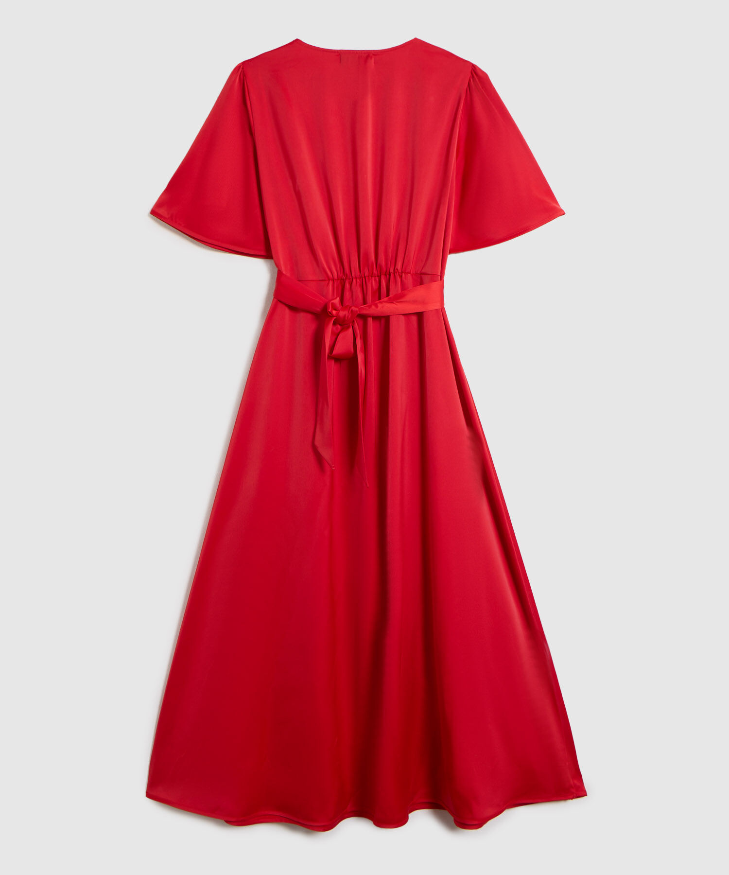 Vestido Midi Escote en V Para Mujer