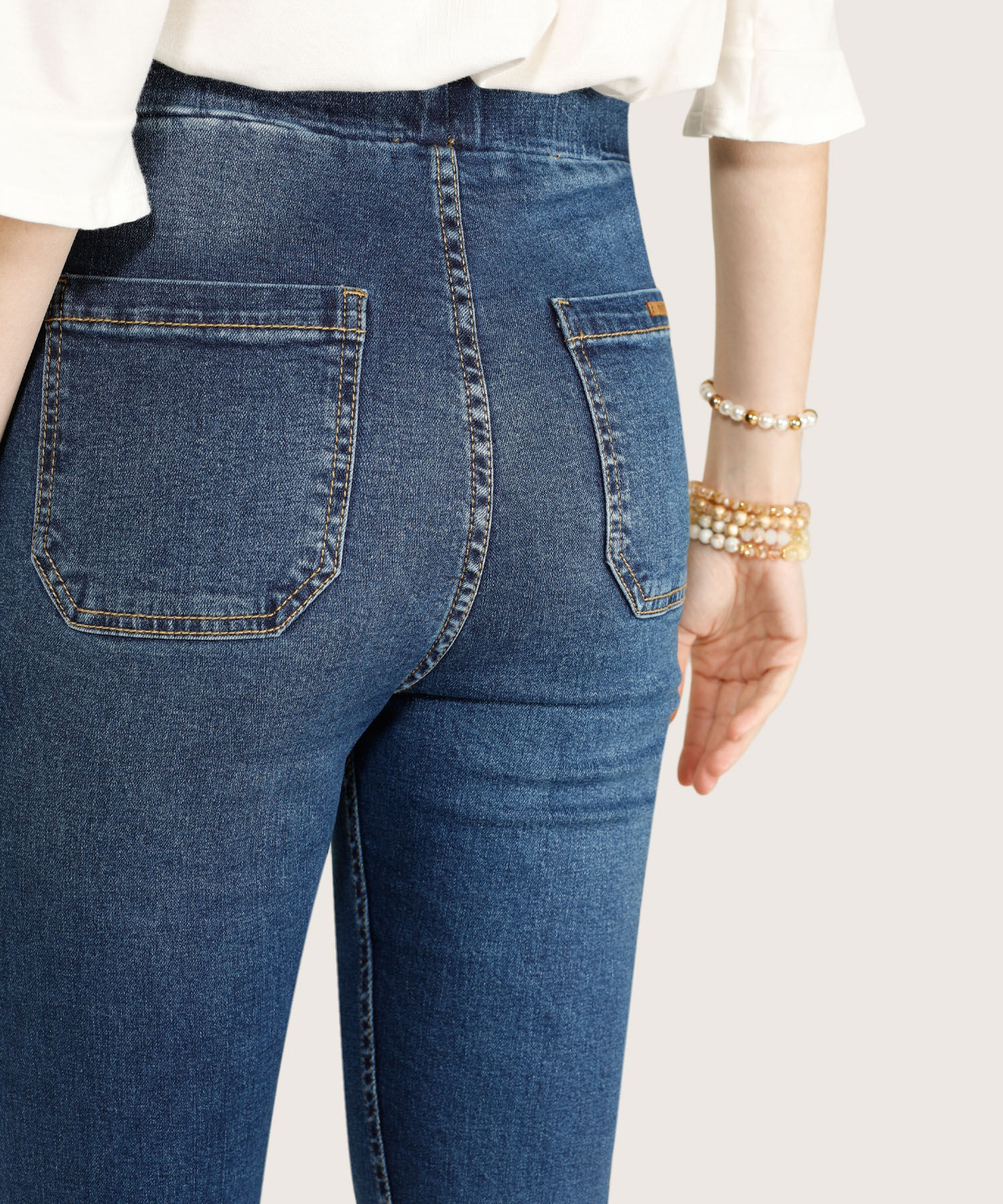 Jegging Tiro Alto Tono Medio