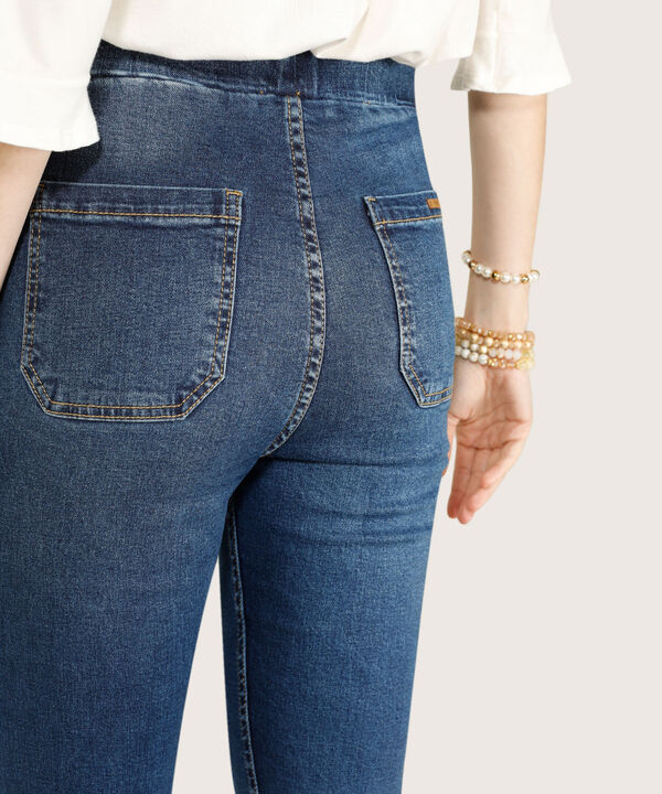 Jegging Tiro Alto Tono Medio