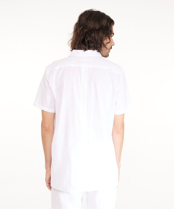 Camisa Guayabera Corta Con Bolsillo