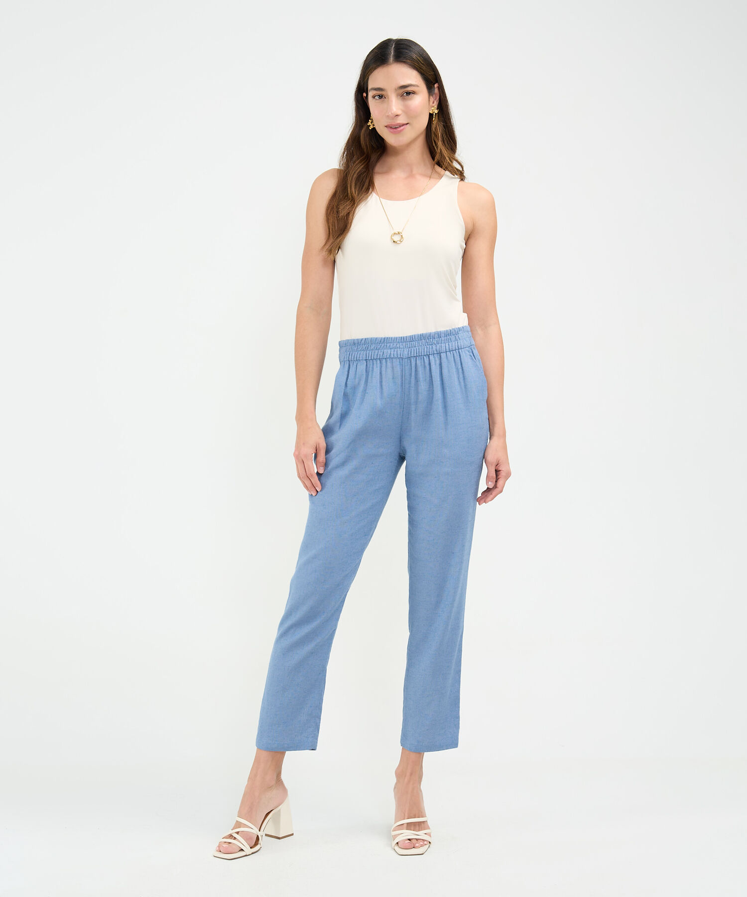 Pantalón en Efecto Lino