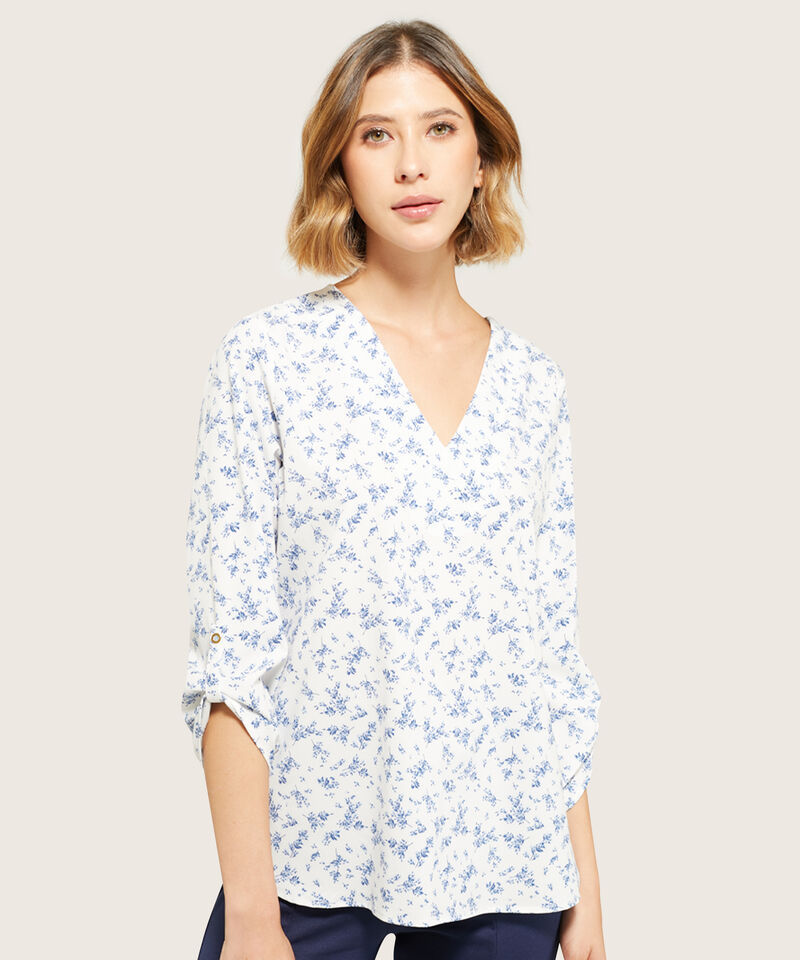 Blusa Estampada Manga ¾