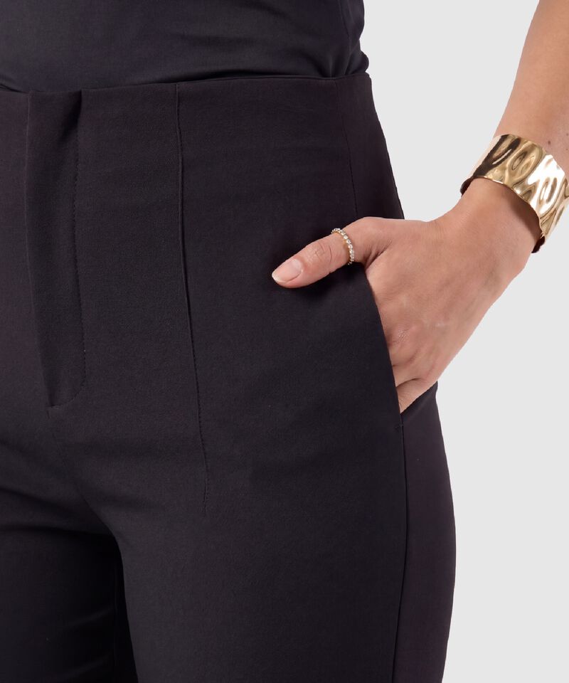 Pantal&oacute;n Tiro Alto Con Costuras Para Mujer