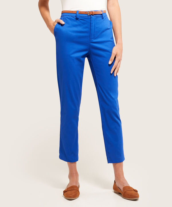 Pantalon Chino Unicolor Con Cinturon image number null