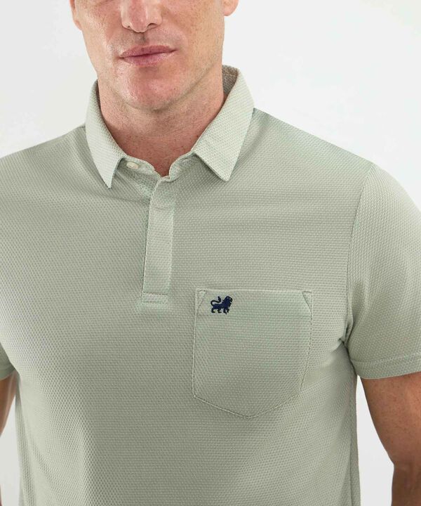 Polo Cuello Máquina Con Bolsillo Y Botonadura Oculta Para Hombre image number null