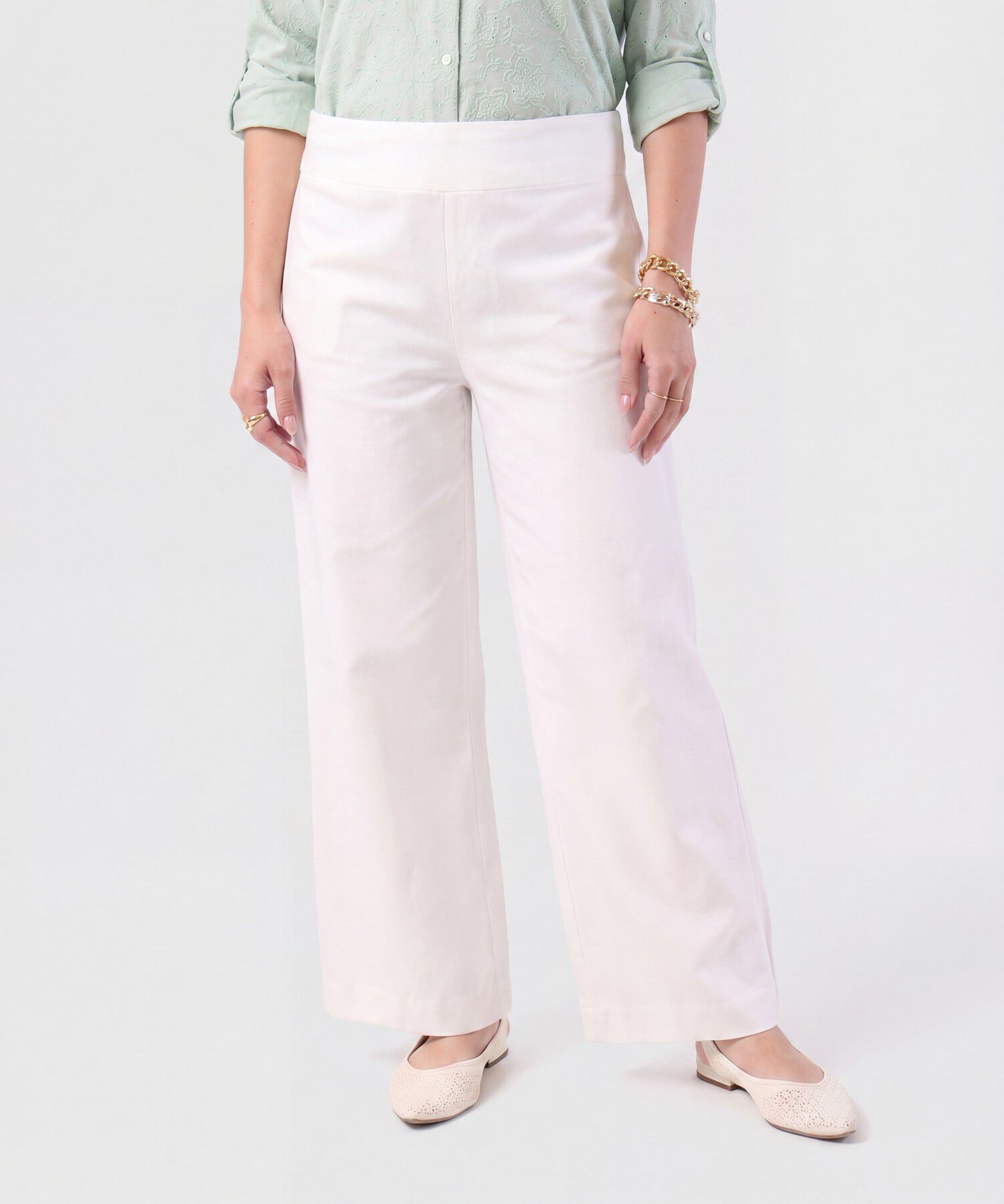 Pantal&oacute;n Bota Ancha Pretina Ancha Mujer