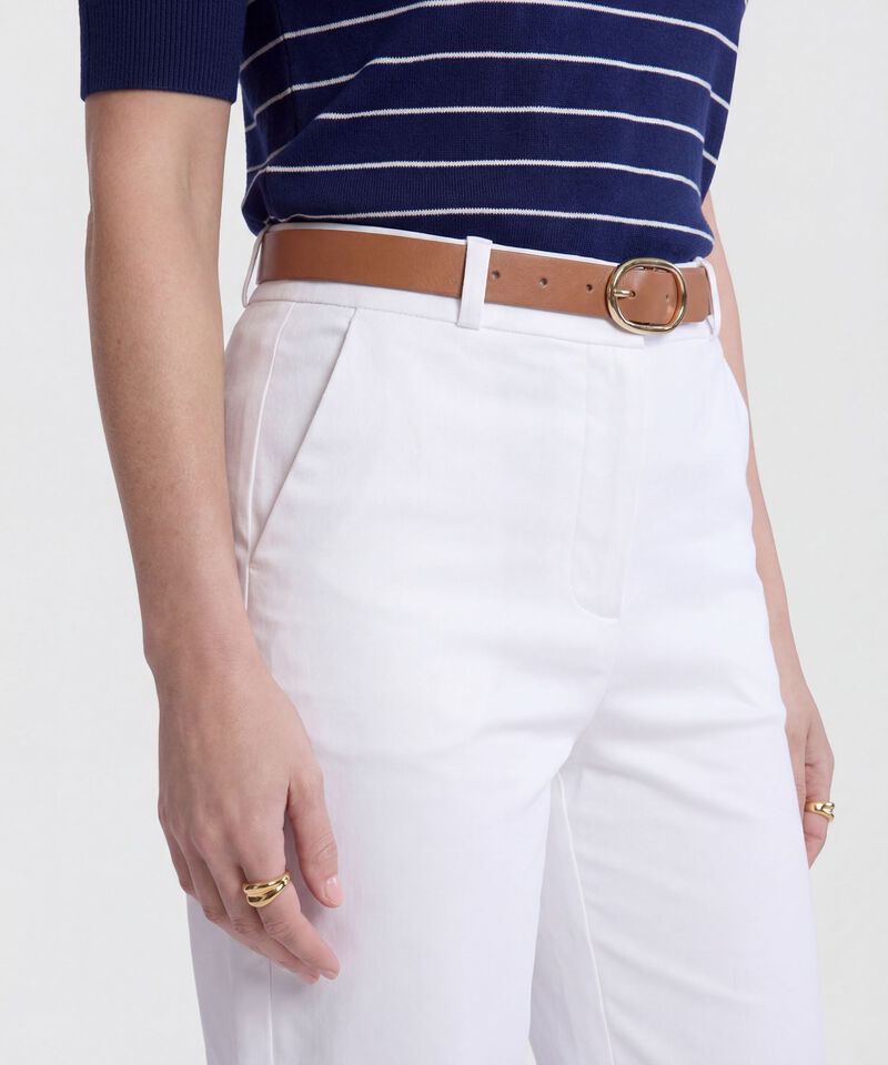 Pantal&oacute;n Unicolor Tipo Chino Para Mujer