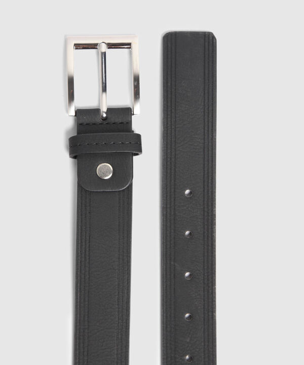 Cinturón Clásico con Hebilla Metálica Para Hombre image number null