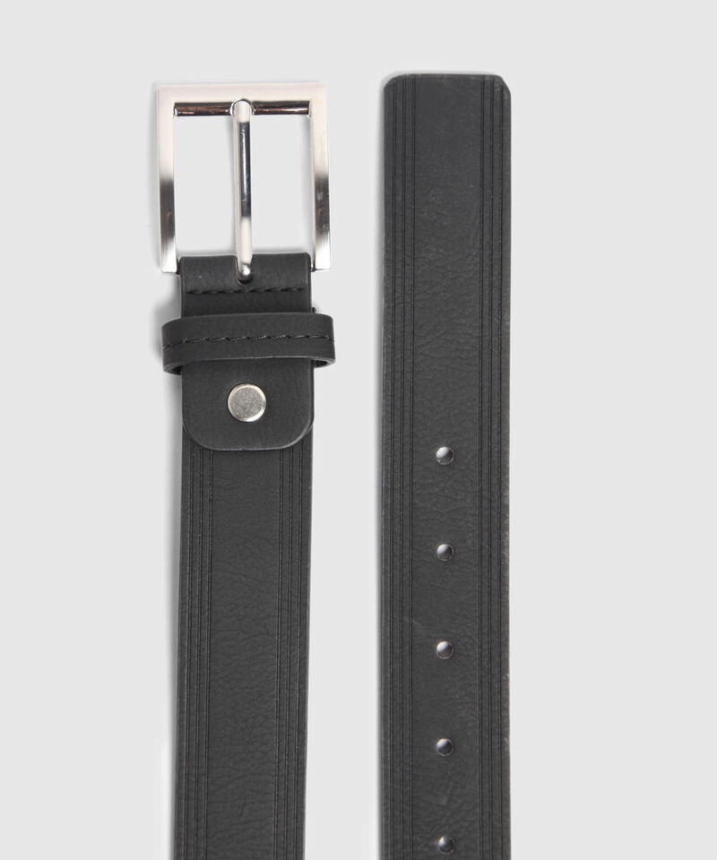 Cinturón Clásico con Hebilla Metálica Para Hombre