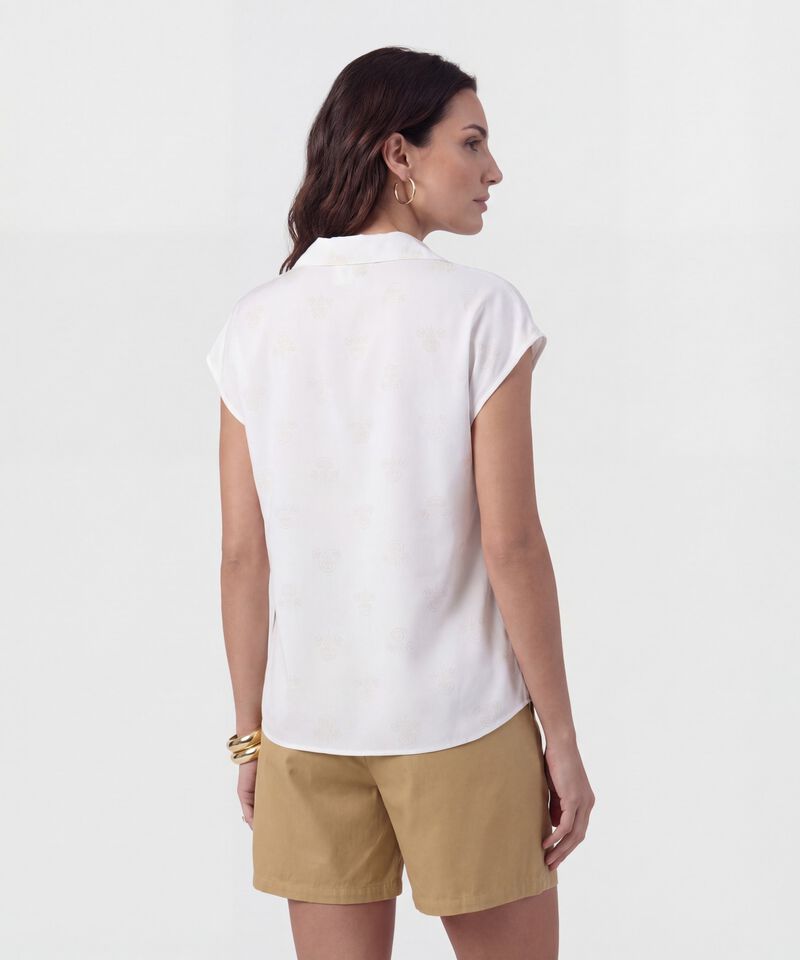 Blusa Tipo Polo Fluida Para Mujer